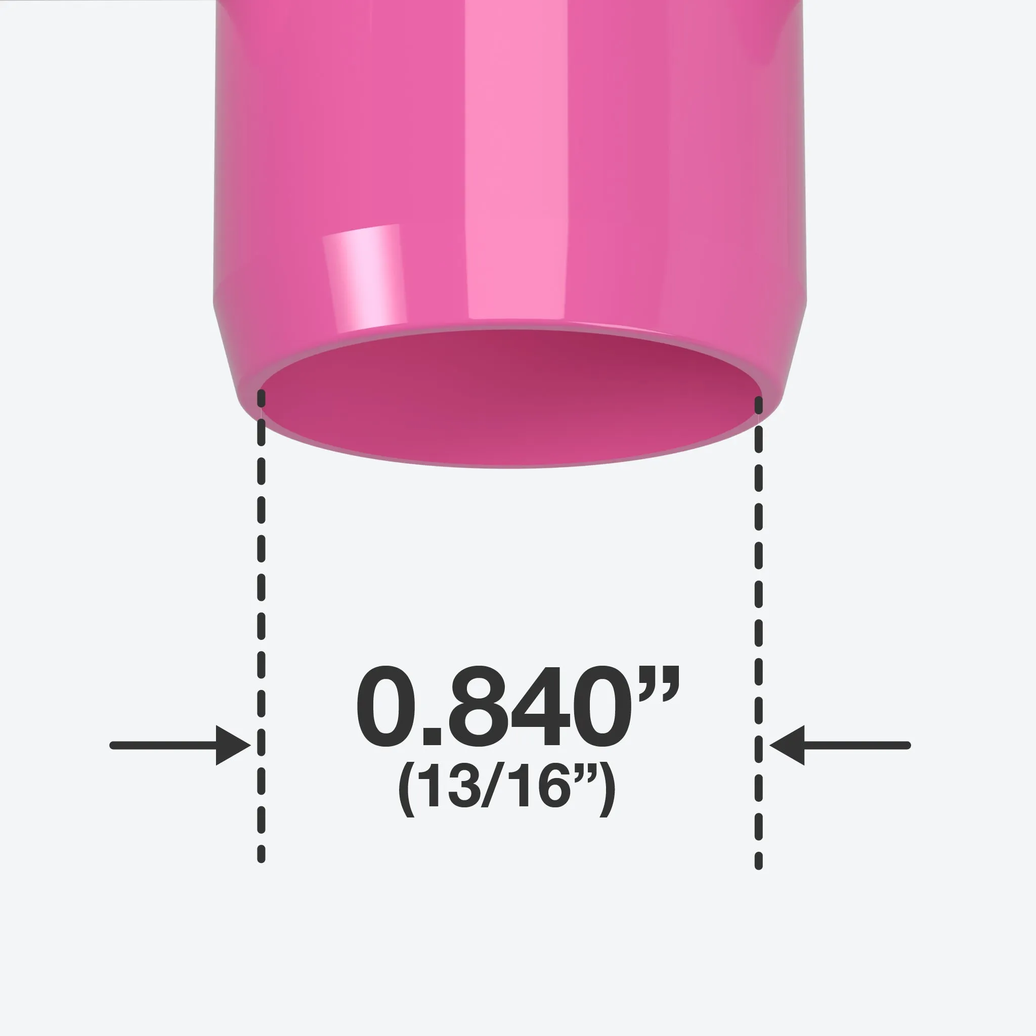 1/2 in. Slip Sling PVC Tee, Furniture Grade - Pink