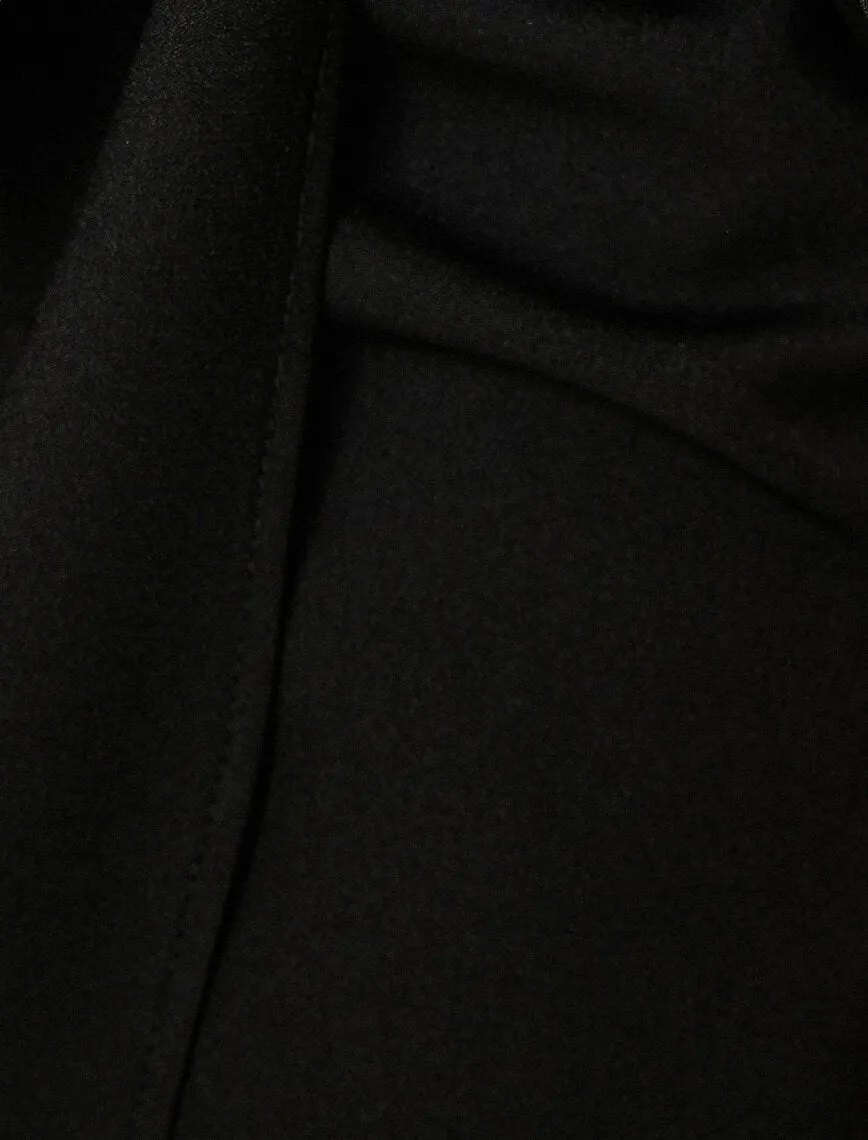 12009 Black Tie Detailed Midi Skirt