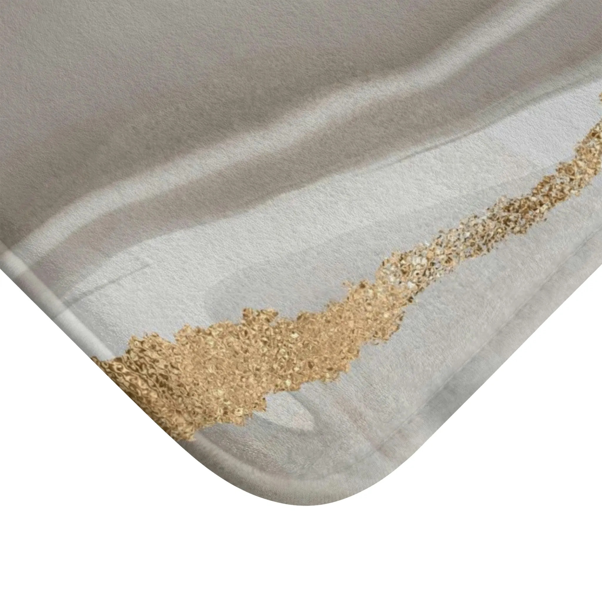 Abstract Boho Bath, Kitchen Mat | Gray Beige White Ombre