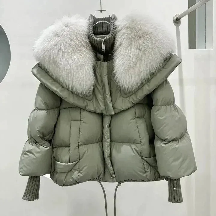 Auralia | Elegant Women's Fur Jacket with Pocket – Soft & Warm Winter Outerwear for Chic Style