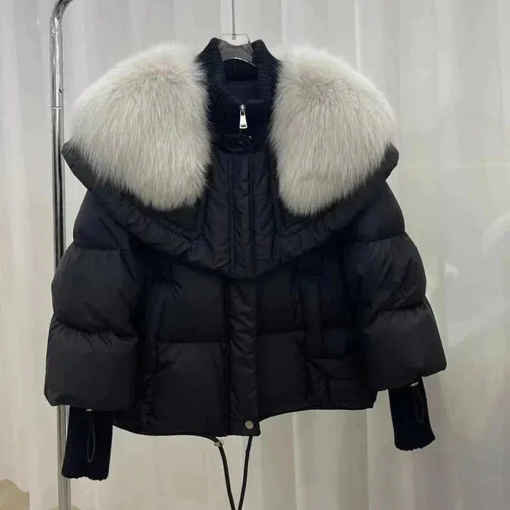 Auralia | Elegant Women's Fur Jacket with Pocket – Soft & Warm Winter Outerwear for Chic Style
