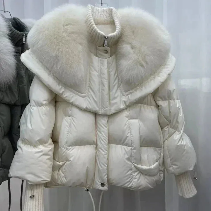 Auralia | Elegant Women's Fur Jacket with Pocket – Soft & Warm Winter Outerwear for Chic Style
