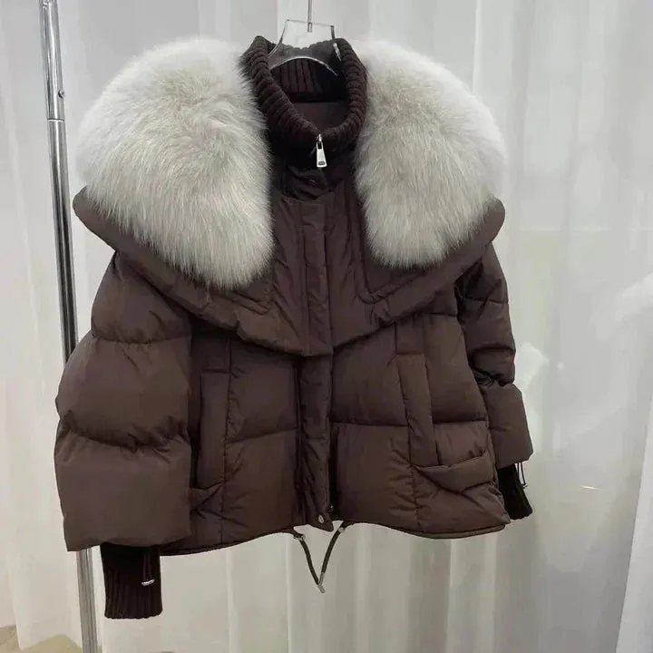 Auralia | Elegant Women's Fur Jacket with Pocket – Soft & Warm Winter Outerwear for Chic Style