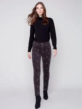 Charlie B Fall 2023-C5370P-729B-Corduroy Pant-Grey