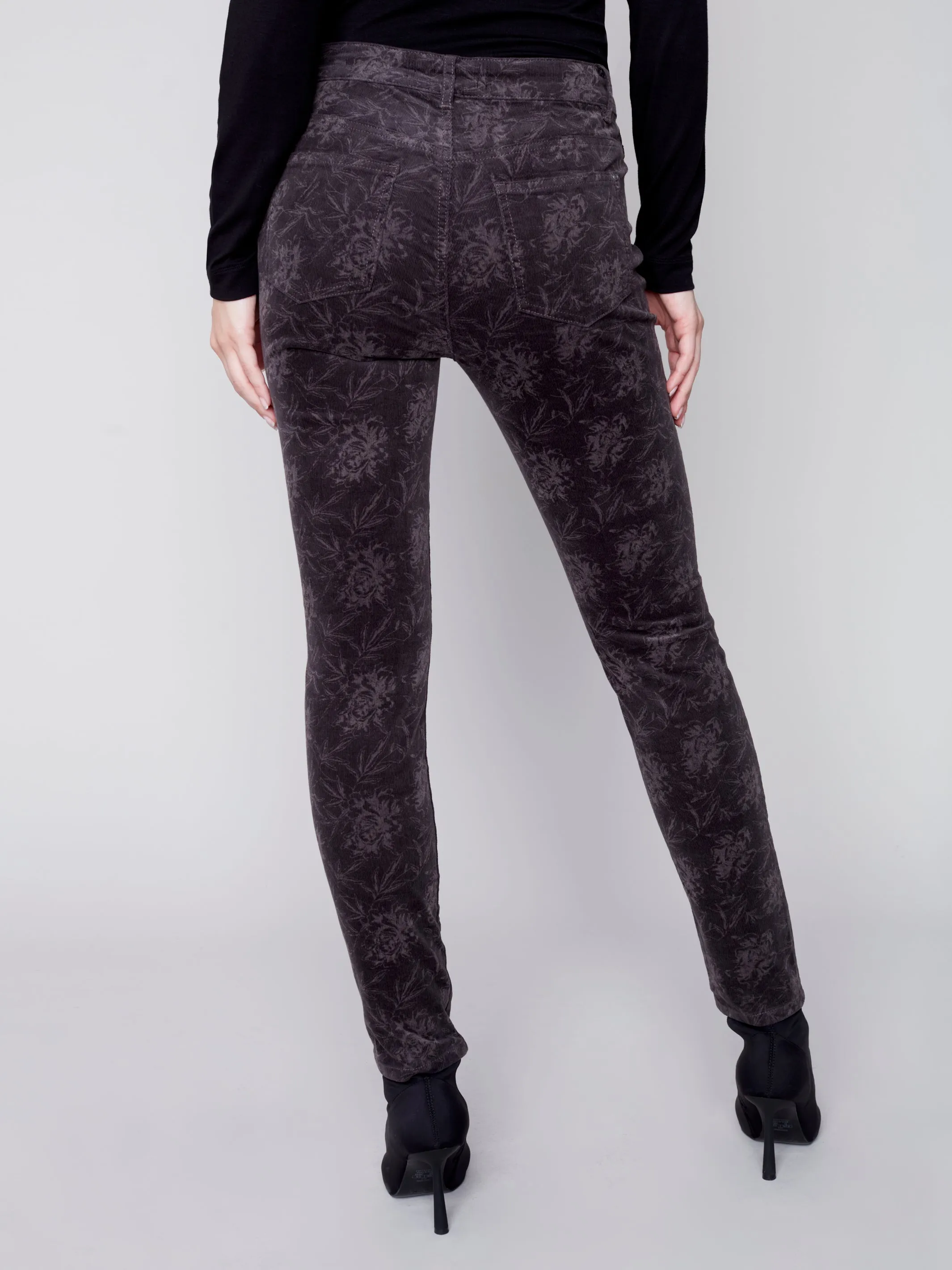 Charlie B Fall 2023-C5370P-729B-Corduroy Pant-Grey
