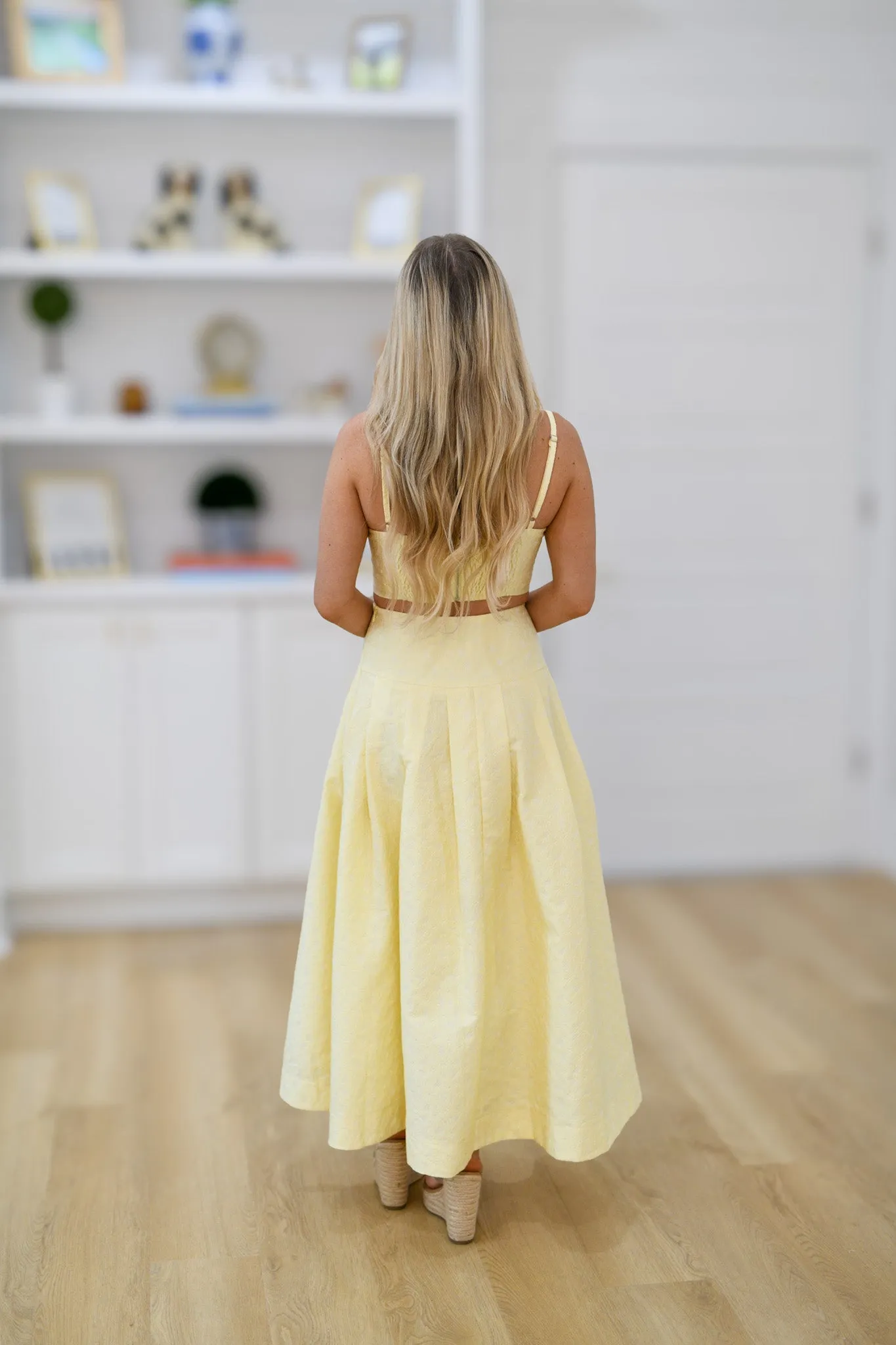 Cyndi Midi Skirt Set - Yellow
