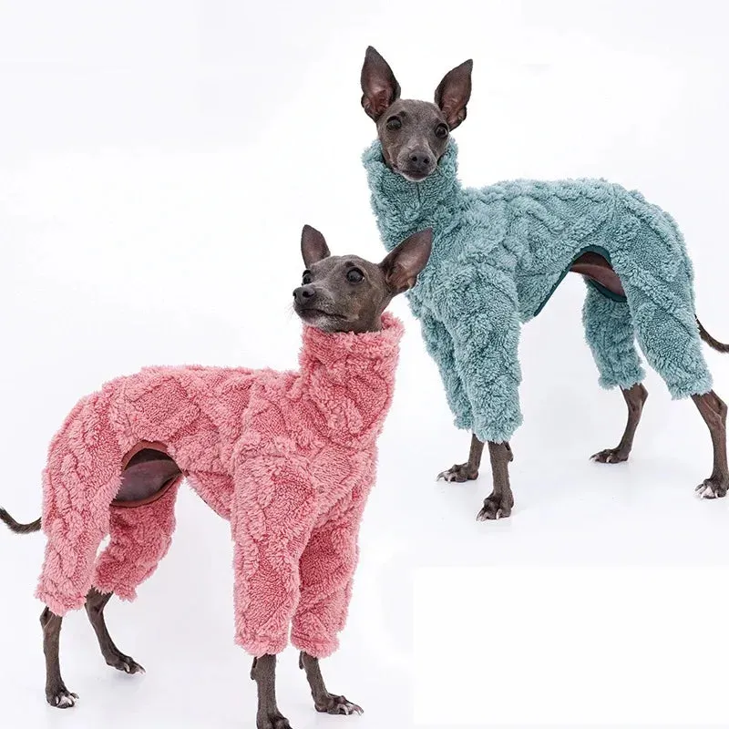 Dog Clothes | Winter Warm Italian Greyhound Polar Fleece Turtleneck | Whippet Clothes | Lingtons Warm Dog Clothes