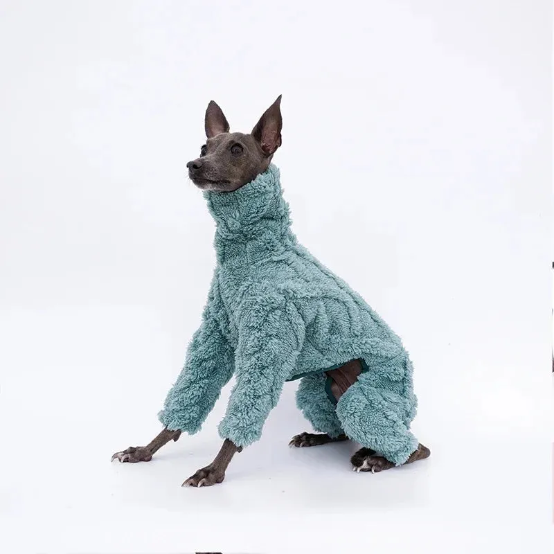 Dog Clothes | Winter Warm Italian Greyhound Polar Fleece Turtleneck | Whippet Clothes | Lingtons Warm Dog Clothes