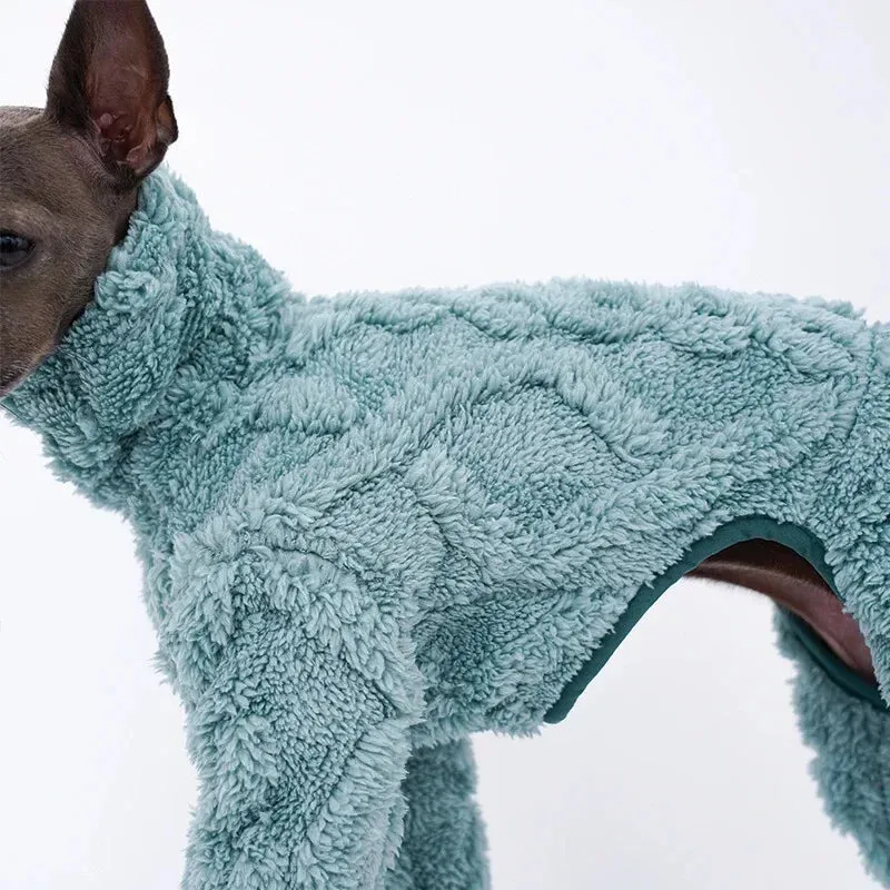 Dog Clothes | Winter Warm Italian Greyhound Polar Fleece Turtleneck | Whippet Clothes | Lingtons Warm Dog Clothes