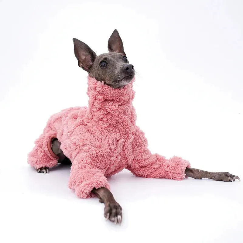Dog Clothes | Winter Warm Italian Greyhound Polar Fleece Turtleneck | Whippet Clothes | Lingtons Warm Dog Clothes