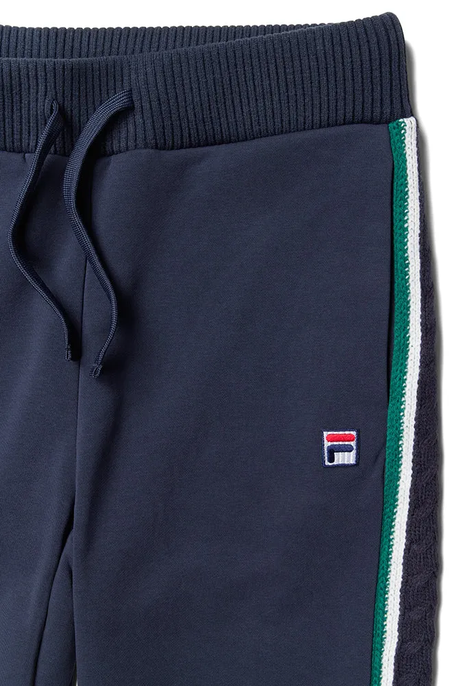 Fila Peacoat Cuffed Sweatpants With Knitted Side Details