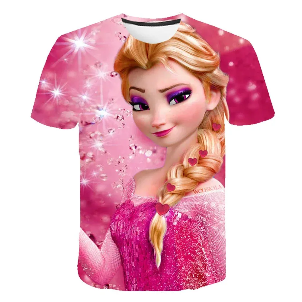 Girls Cosplay Cartoon Costume Minnie Mouse Dress Kids Summer Short Sleeve Princess Dress Up Children Birthday Party 3D Clothing