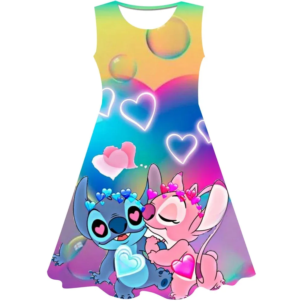 Girls Cosplay Cartoon Costume Minnie Mouse Dress Kids Summer Short Sleeve Princess Dress Up Children Birthday Party 3D Clothing