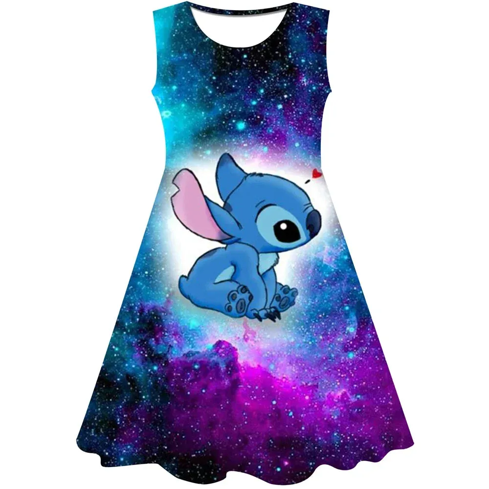 Girls Cosplay Cartoon Costume Minnie Mouse Dress Kids Summer Short Sleeve Princess Dress Up Children Birthday Party 3D Clothing