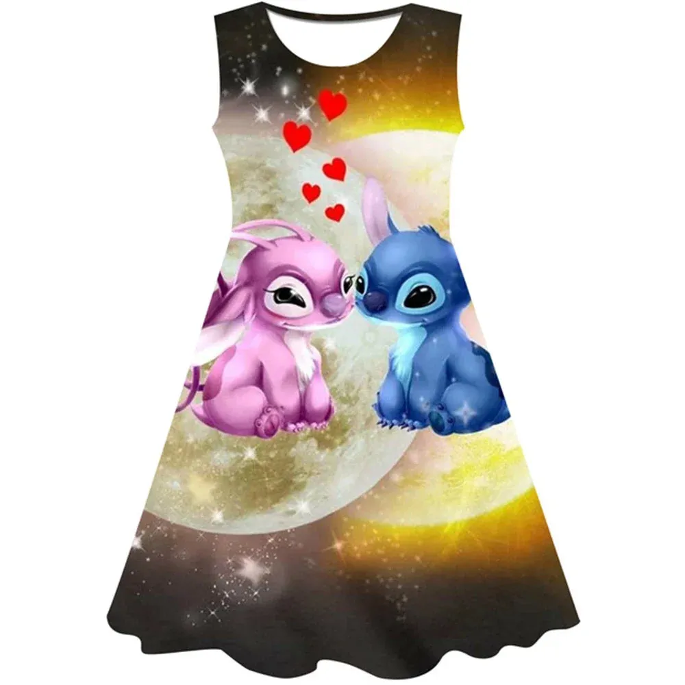Girls Cosplay Cartoon Costume Minnie Mouse Dress Kids Summer Short Sleeve Princess Dress Up Children Birthday Party 3D Clothing