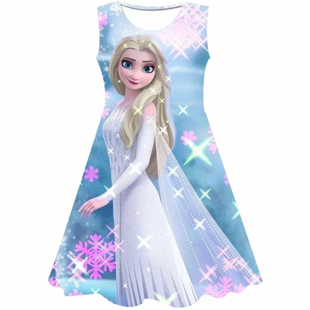 Girls Cosplay Cartoon Costume Minnie Mouse Dress Kids Summer Short Sleeve Princess Dress Up Children Birthday Party 3D Clothing