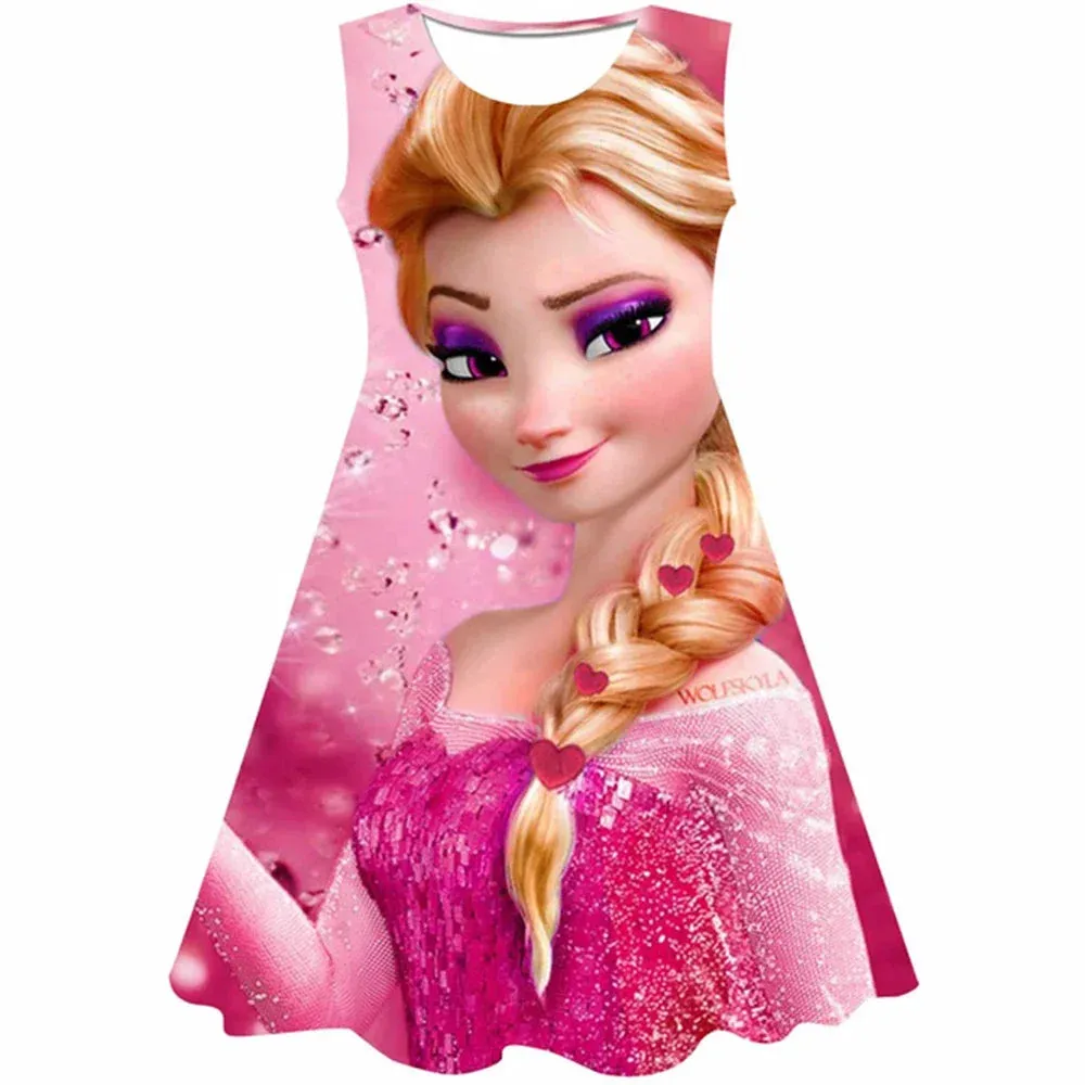 Girls Cosplay Cartoon Costume Minnie Mouse Dress Kids Summer Short Sleeve Princess Dress Up Children Birthday Party 3D Clothing