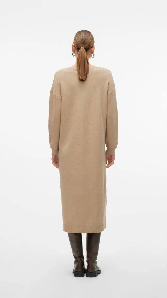 Gold Beige Knit Dress