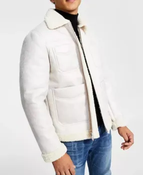 I.N.C. International Concepts MEN's Flynn Fleece Trimmed Zip-Front Jacket