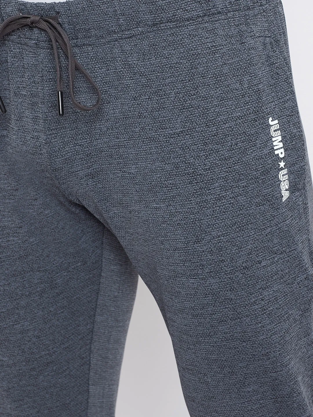 JUMP USA Men Slim Fit  Grey Solid Active Wear Joggers