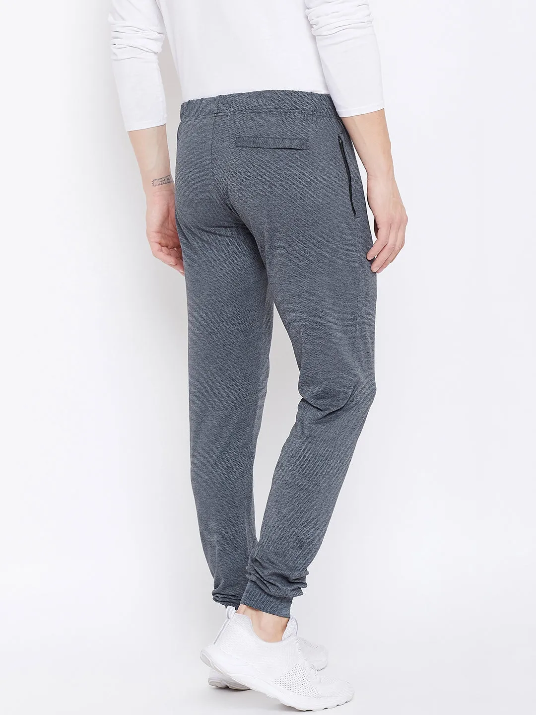 JUMP USA Men Slim Fit  Grey Solid Active Wear Joggers