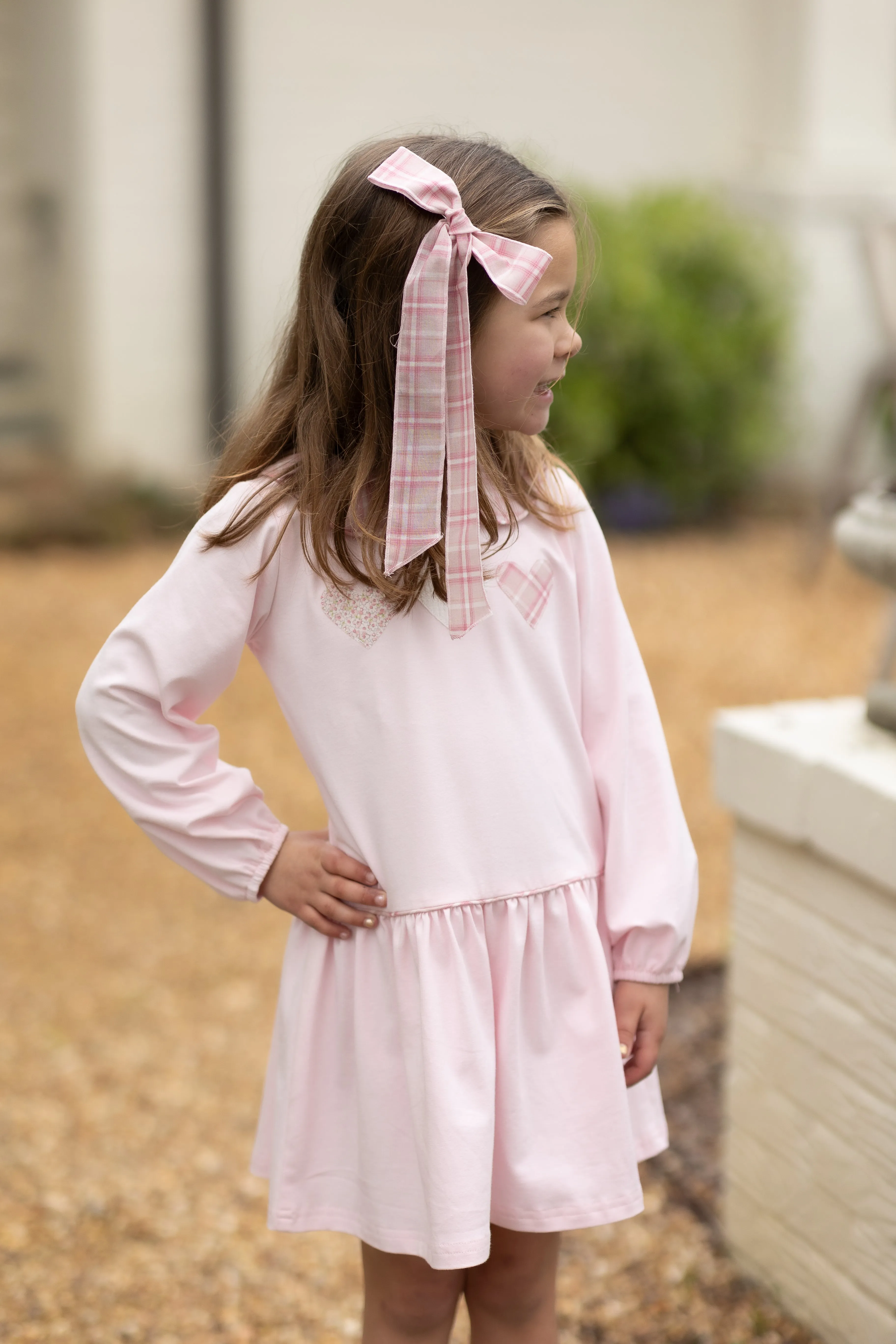 Layton Knit Dress Long Sleeve Basic in Light Pink Knit