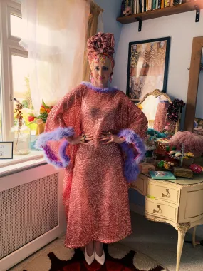 Marabou Sparkles Sequin Kaftan - Free Size
