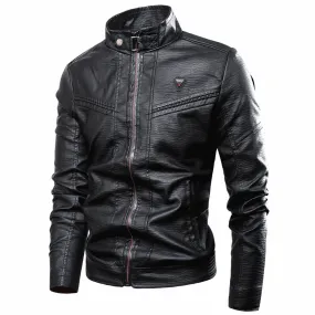 Men Fashion Motor & Biker Faux Leather Jacket