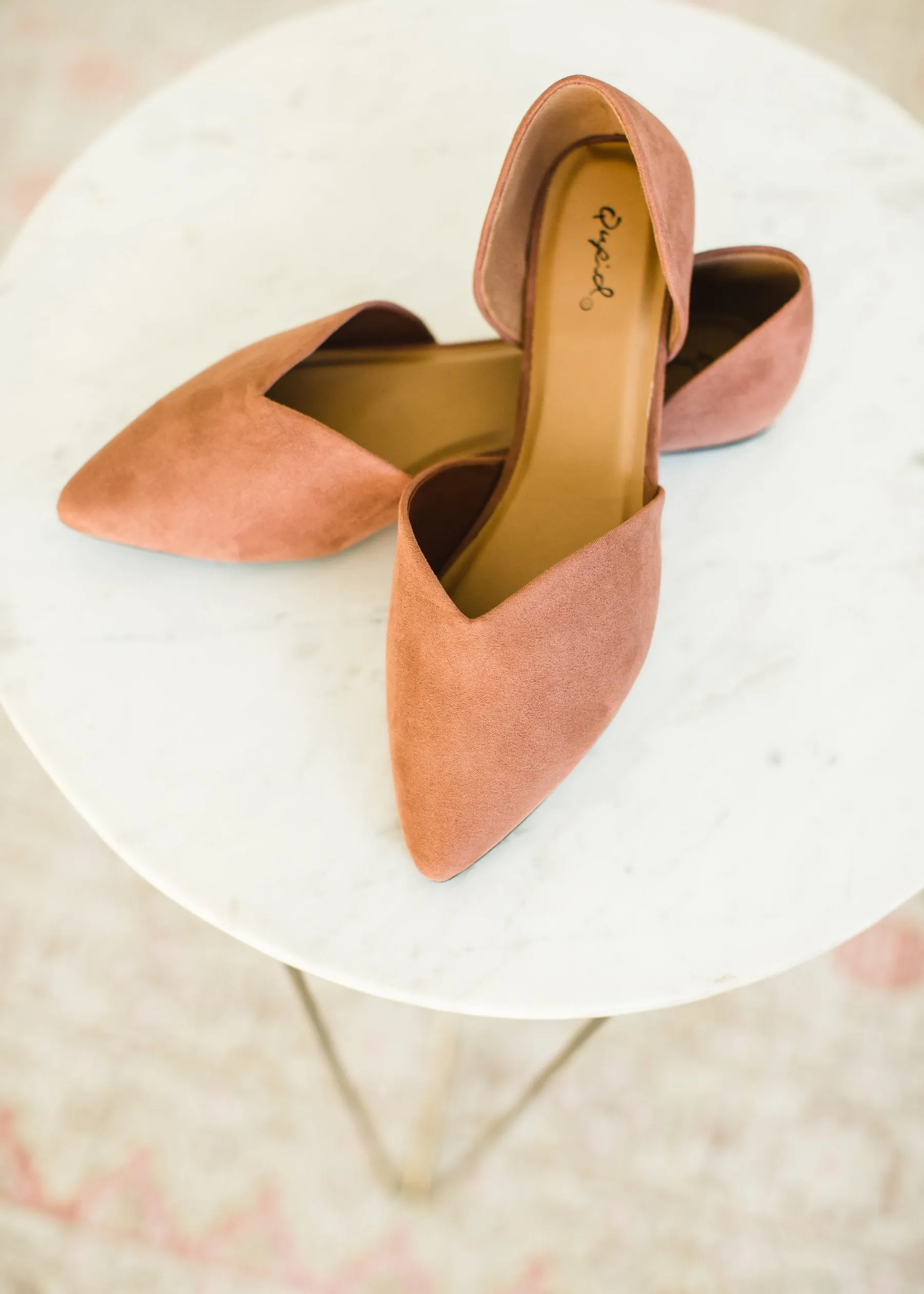Mocha Suede Pointed Slip On - FINAL SALE