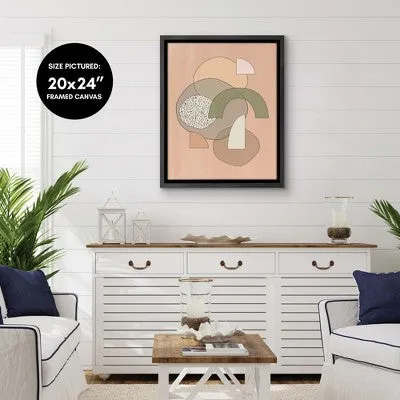 New - Americanflat - 8x12 Floating Canvas Black - Neutral Minimalist Watercolor 3 by The Print Republic