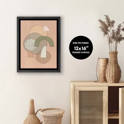 New - Americanflat - 8x12 Floating Canvas Black - Neutral Minimalist Watercolor 3 by The Print Republic