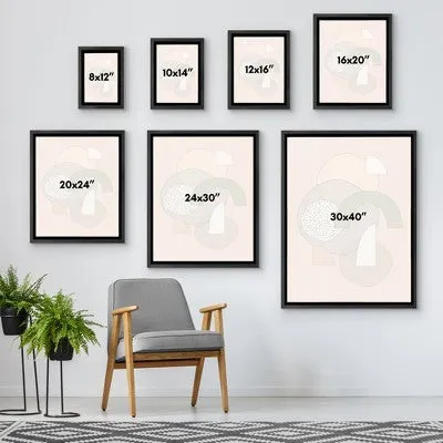 New - Americanflat - 8x12 Floating Canvas Black - Neutral Minimalist Watercolor 3 by The Print Republic