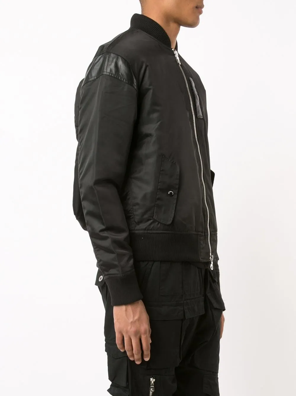 NYLON PARACHUTE BACKPACK BOMBER JACKET