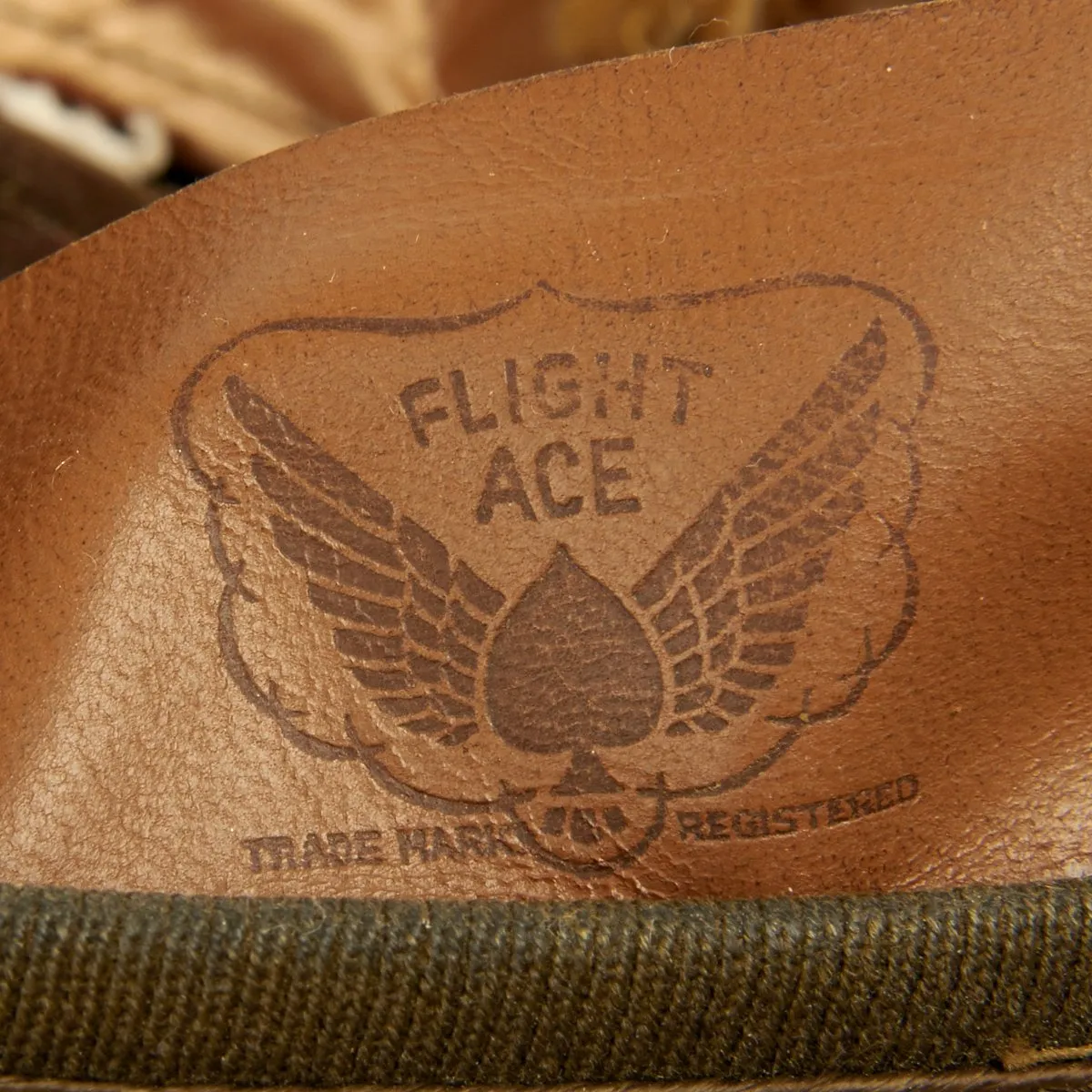 Original U.S. WWII USAAF Officer OD Green FLIGHT ACE Crush Cap With Rear Chin Strap - Size 7 1/4
