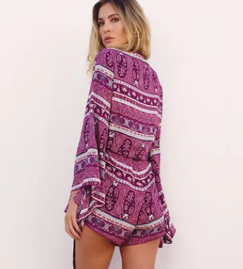 print jumpsuit shorts