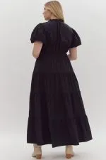 "Sunday Brunch" Maxi Dress (Black)