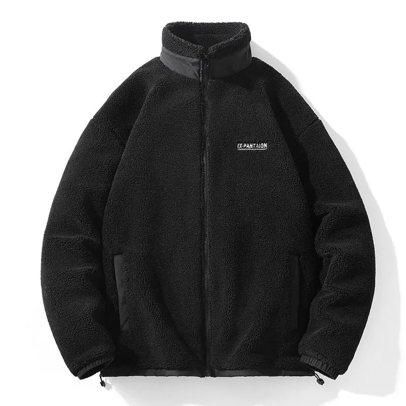 Sensir Autumn Winter Men's  jacket Lamb Fleece Plush Oversize Loose Couple