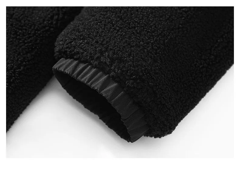 Sensir Autumn Winter Men's  jacket Lamb Fleece Plush Oversize Loose Couple