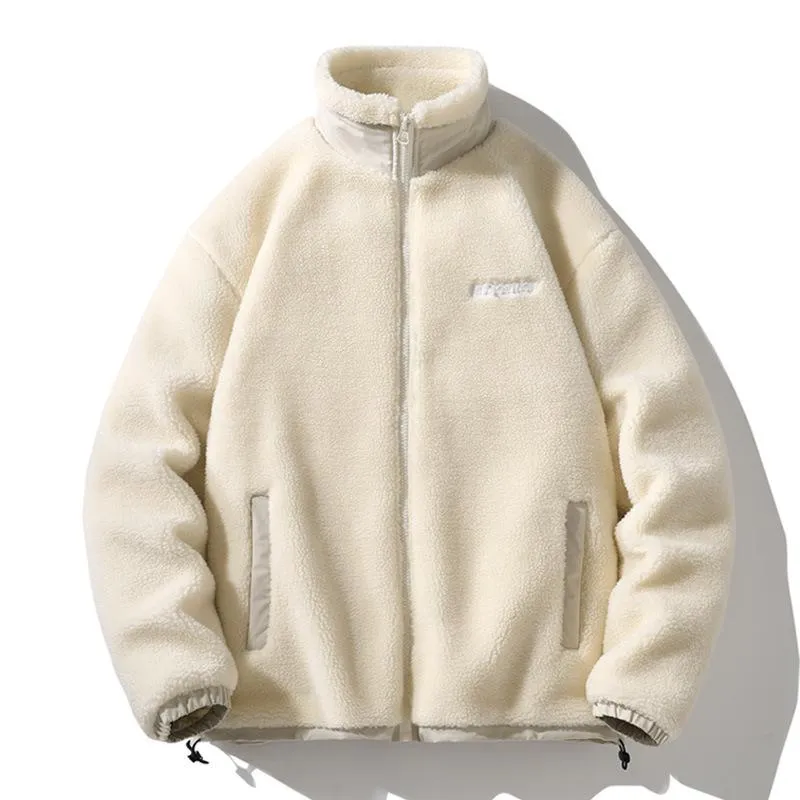 Sensir Autumn Winter Men's  jacket Lamb Fleece Plush Oversize Loose Couple