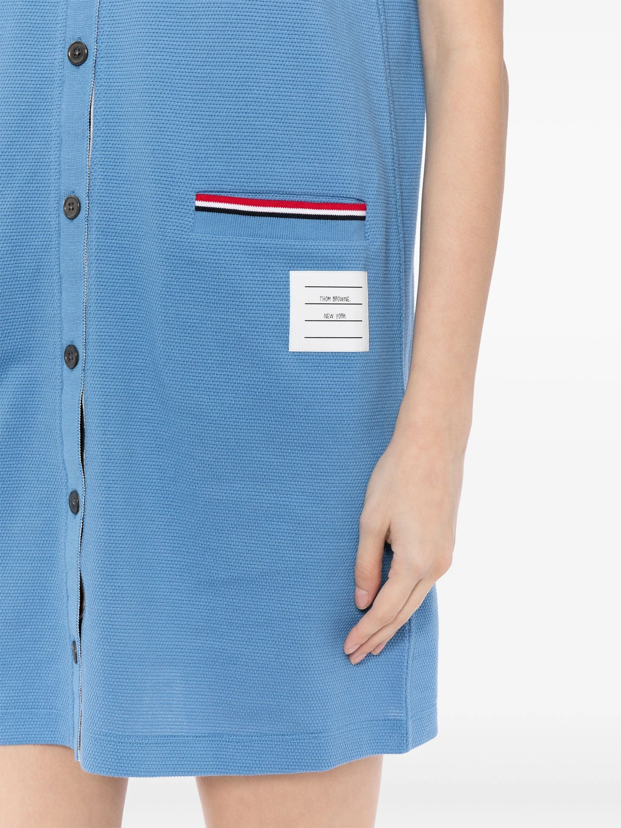 Sleeveless Point Collar Dress