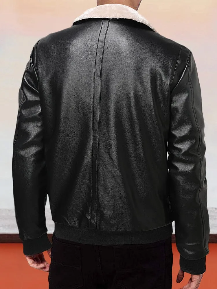 Soft Fleece Leather Jacket