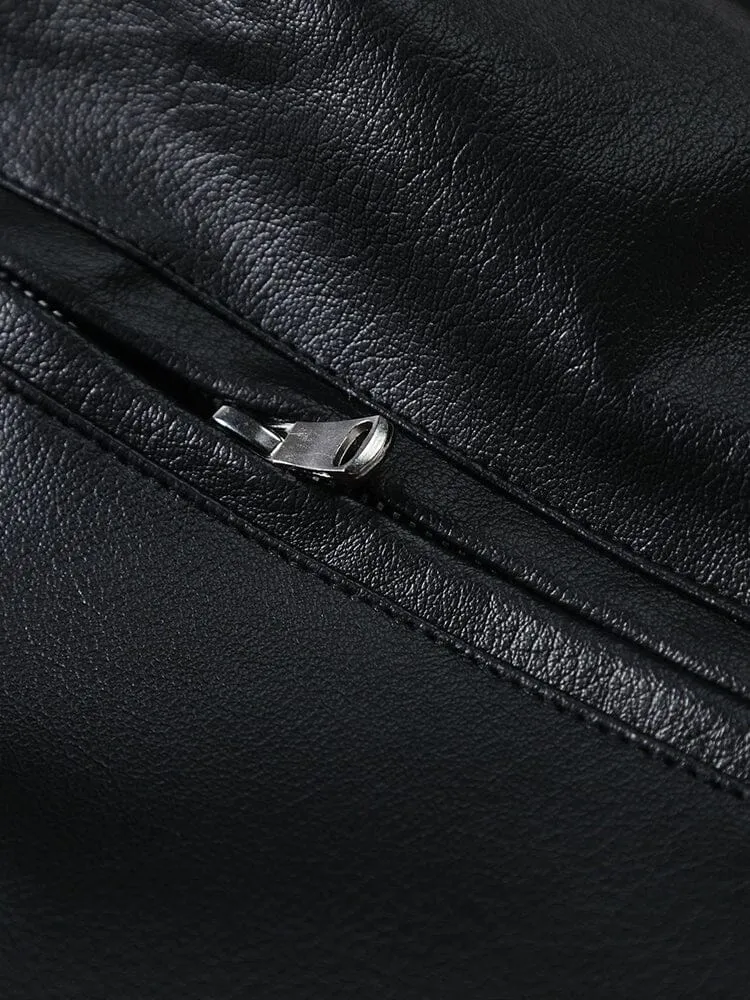 Soft Fleece Leather Jacket