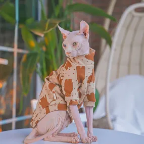 Sphynx Sweater Cat Clothes - Keep Your Hairless Cat Warm and Stylish with a Turtleneck Jacket - Fleece Winter Thickening for Maximum Comfort - Elegant Outwear for Sphynx Cats
