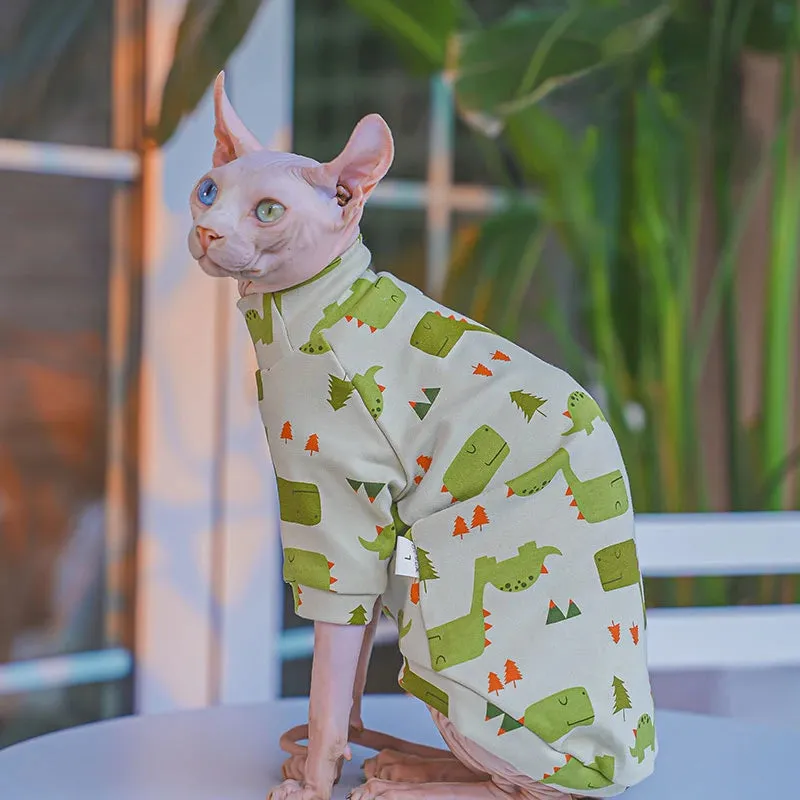 Sphynx Sweater Cat Clothes - Keep Your Hairless Cat Warm and Stylish with a Turtleneck Jacket - Fleece Winter Thickening for Maximum Comfort - Elegant Outwear for Sphynx Cats