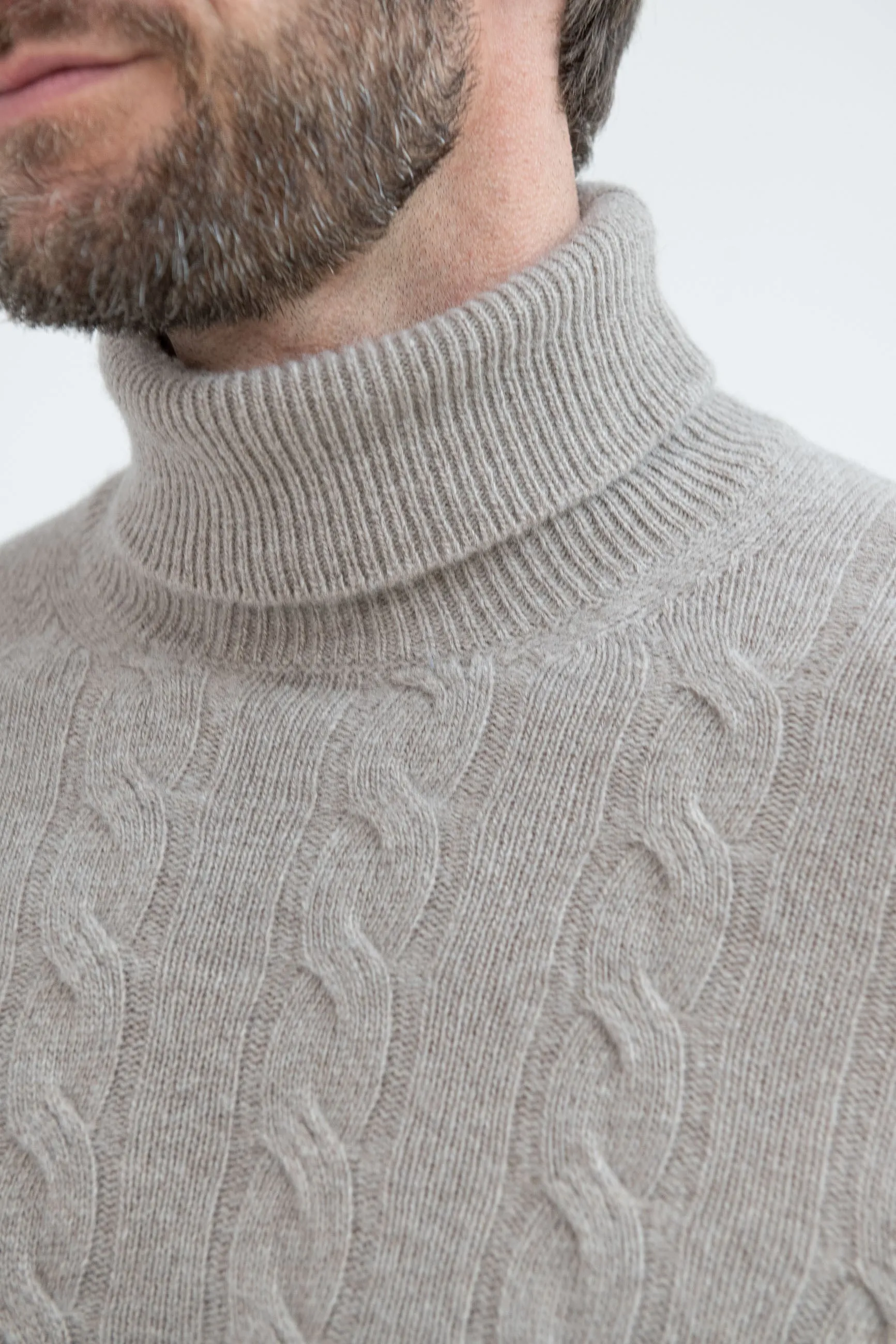 Taupe turtleneck – Made in Italy
