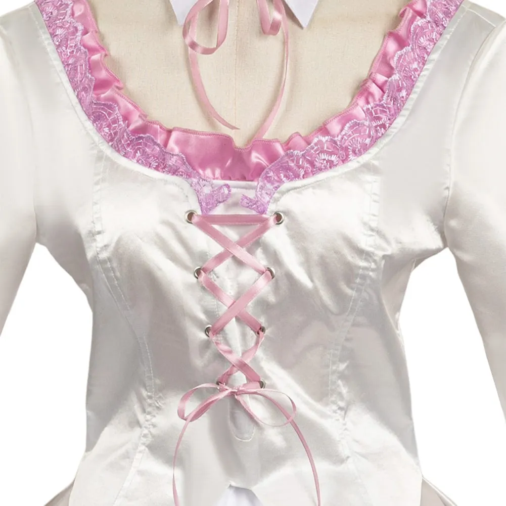 Tekken 8 Lili Women White Dress Set Party Carnival Halloween Cosplay Costume