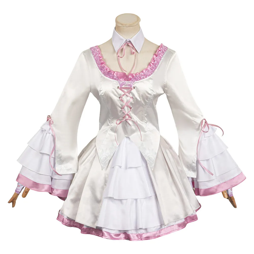 Tekken 8 Lili Women White Dress Set Party Carnival Halloween Cosplay Costume