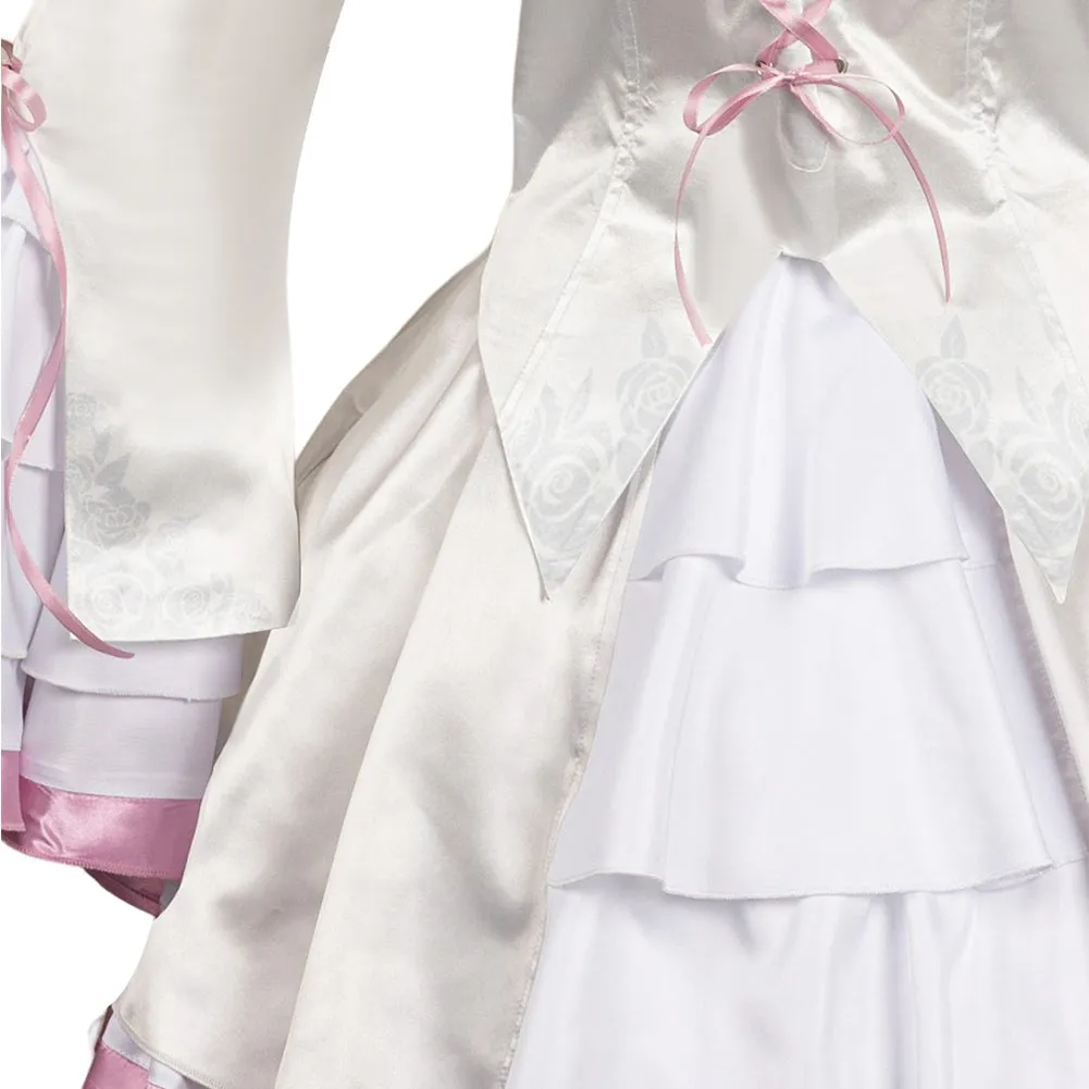Tekken 8 Lili Women White Dress Set Party Carnival Halloween Cosplay Costume