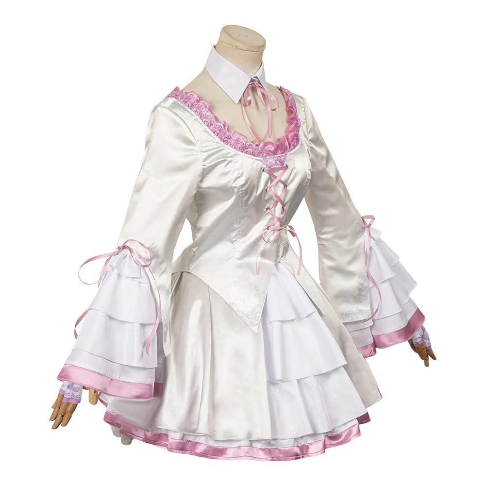 Tekken 8 Lili Women White Dress Set Party Carnival Halloween Cosplay Costume