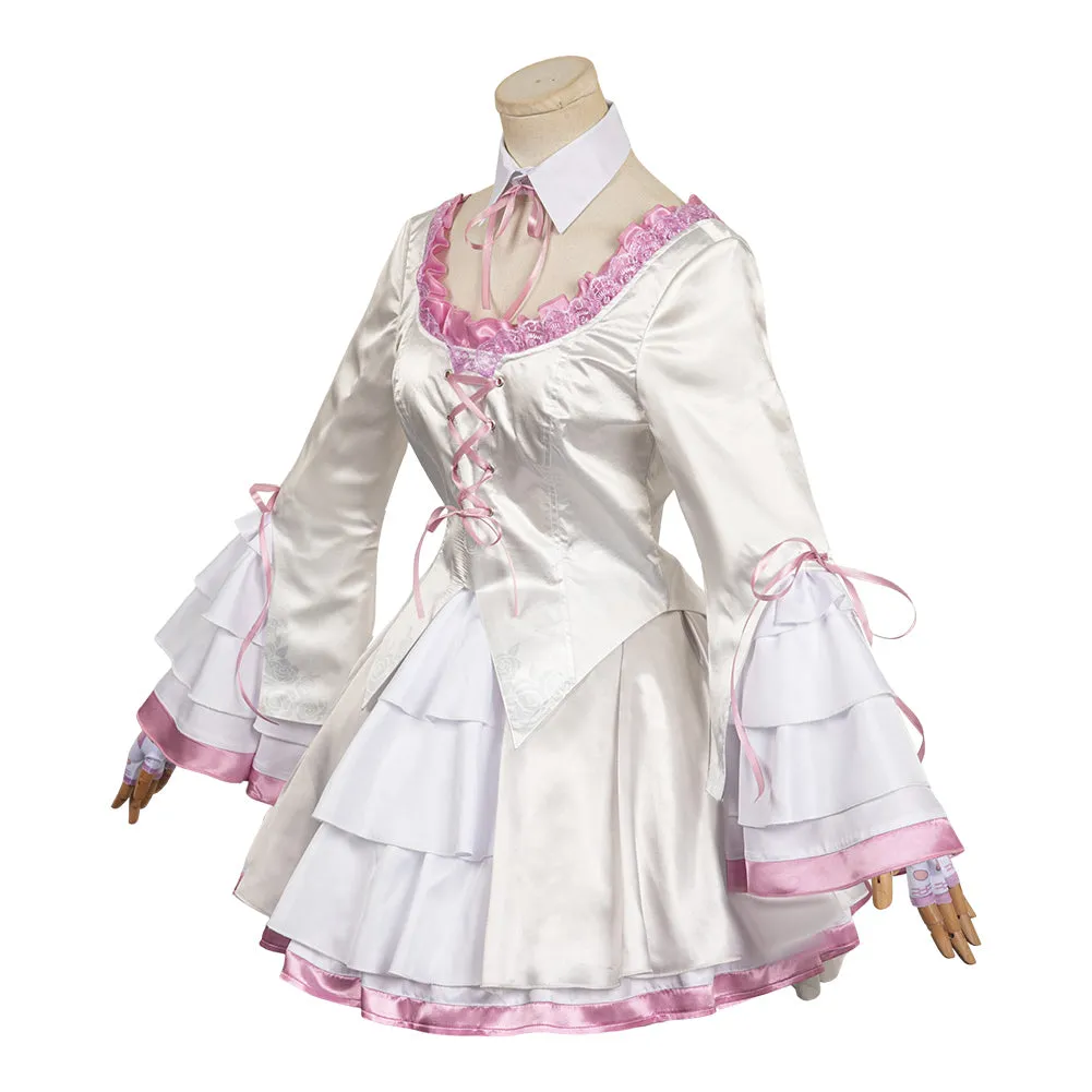 Tekken 8 Lili Women White Dress Set Party Carnival Halloween Cosplay Costume